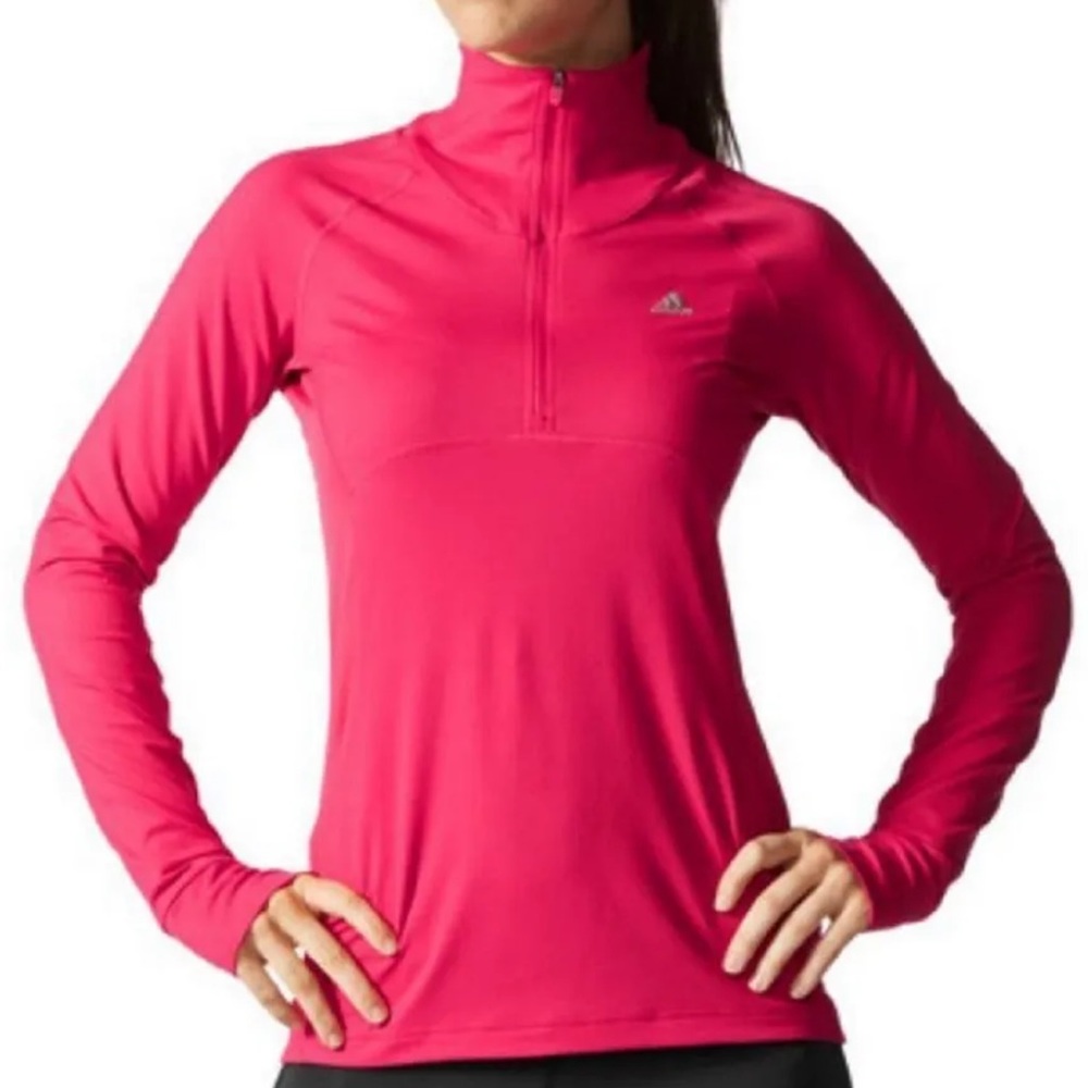 Adidas Women's Magenta
Climalite 1/4 Zip Pullover Sz L - Picture 1 of 6